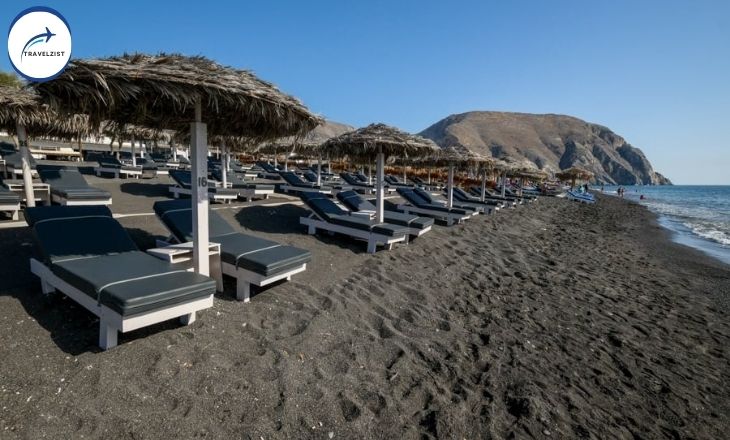 Santorini Greece Island Perissa Beach